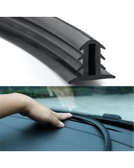 Miytsya Car Rubber Seal Protector Guard Strip, 53Ft Universal Car Slit Windshield Trim Strip, Dashboard Panel Sound Insulation Adhesive Strips, Suitable For Cars,Trucks, Boats, Rvs (Black)