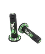 Nicolie Motorcycle Handle Grips Motocross Grip Handlebar Dirt Pit Bike 78 Handlebar Rubber Grips - Black Green - 22Mm