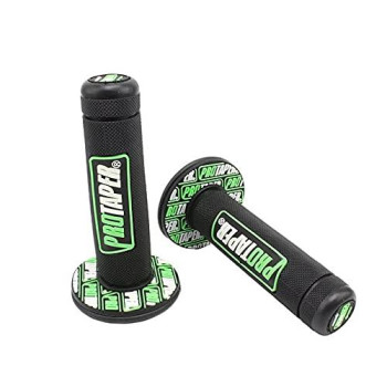 Nicolie Motorcycle Handle Grips Motocross Grip Handlebar Dirt Pit Bike 78 Handlebar Rubber Grips - Black Green - 22Mm