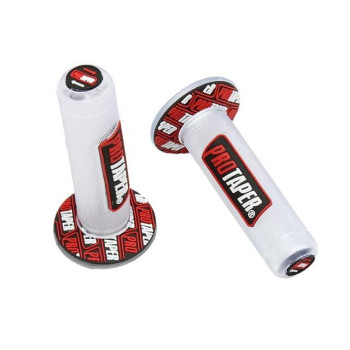 Nicolie Motorcycle Handle Grips Motocross Grip Handlebar Dirt Pit Bike 78 Handlebar Rubber Grips - Translucent Red - 22Mm