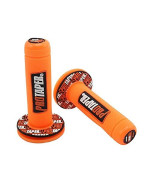 Nicolie Motorcycle Handle Grips Motocross Grip Handlebar Dirt Pit Bike 78 Handlebar Rubber Grips - Orange - 22Mm