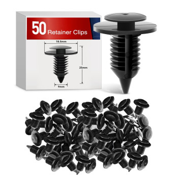 Nilight 50Pcs Interior Door Panel Clips Rivet Retainer Fender Bumper Fasteners Clips Oem N805155-S,6505878-Aa 9Mm Hole 2 Years Warranty