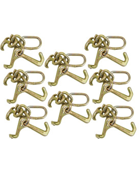 Mytee Products (8 Pack) Rtj Cluster Hook Heavy Duty Wrecker Hauler Tow Towing Truck Chain Pair R T J