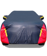 Car Cover Waterproof All Weather For Automobiles, 6 Layers Outdoor Full Exterior Cover Rain Sun Uv Snowproof Protection With Zipper Cotton, Mirror Pocket For Suv (185-190 Inch)