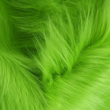 Faux Fur Fabric Craft Fur For Crafts,Gnomes,Costume,Fursuit,Decoration(Half Yard,Lime)