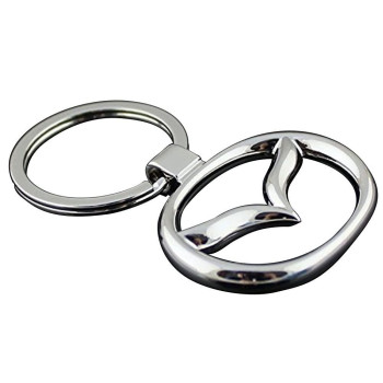 3D Chrome Car Logo Alloy Key Ring Keychain Car Accessories, Fitmazda, One Size