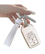 Key Fob Cover ,Two Different Materials Keychain Accessories,5 Colors Tpu Key Cover For Honda Accord Civic Etc Smart Key