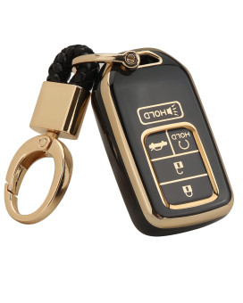 Ft-Bh For Honda Key Fob Cover With Keychain, For Honda Accord Civic Smart Remote Key Fob Case