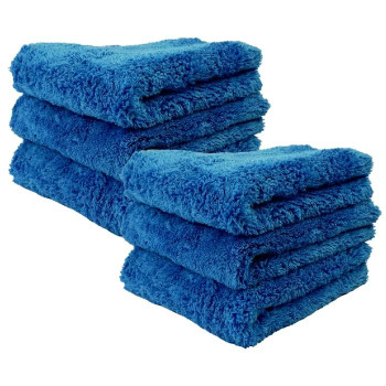 Proje Premium Car Care - Plush Blue Microfiber Towel For Detailing And Polishing Cars - Ultra Absorbent Microfiber Cloth - Streak Free And Scratch Proof - 500 Gsm 16X16 - Pack Of 6