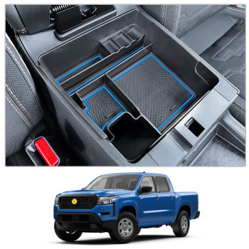 Cdefg For 2022 2023 Frontier Pickup Truck Center Console Organizer Tray 2022 Nisan Frontier Truck Armrest Tray Storage Box Secondary Tray Coin Container 2022 2023 Frontier Pickup Truck Accessories