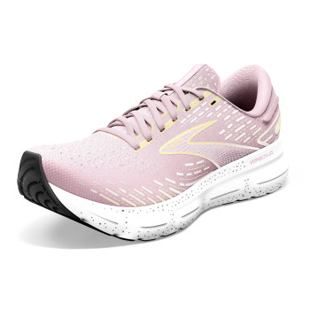 Brooks Womens Glycerin 20 Neutral Running Shoe - Pinkyellowwhite - 10 Medium