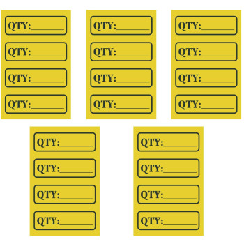 Aolamegs Weatherproof Quantity Decal Labels-Identify The Number Of Bullets In The Ammo Can,Qty Marker Vinyl Sticker For Ammo Storage Boxes(20 Pack5 Sheets)
