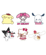 6 Pcs Anime Kitty Car Accessories Anime Car Decals Stickers Waterproof Car Stickers (Kitty A)