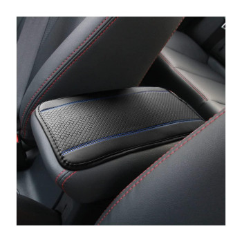 Auto Center Console Pad, Pu Leather Car Armrest Seat Box Cover, Waterproof Non Slip Soft Armrest Box Cushion Protector, Car Accessories For Women Men, Universal For Suv, Truck, Van (Blackblue)