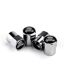 4Pcs Auto Tire Air Valve Caps- Car Wheel Tyre Dust Stems Cover With Logo Emblem Waterproof Dust-Proof Universal Fit For All Cars (Silver, Fit L-D)