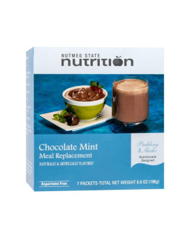 Nutmeg State Nutrition - Pudding Or Shake, Low Calories, 15G Protein, Low Fat, 7 Servings Per Box (Chocolate Mint)