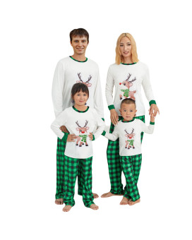 Awoscut Christmas Family Pajamas Holiday Christma Pajama Family Matching Pjs Set Cute Sleepwear Elk Xmas Jammies(726, Baby, 6 Months)