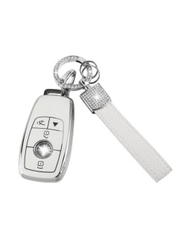 Uhonsn For Mercedes Benz Key Fob Cover Keys Shells Case Full Covers Protector Keychain Soft Tpu Keycover Compatible With Mercedes-Benz A C E G S Class Amg Gt Cls Cla Glb Glc Gle Gls Gla