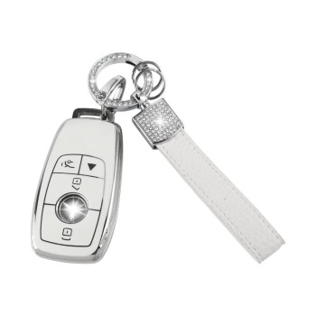 Uhonsn For Mercedes Benz Key Fob Cover Keys Shells Case Full Covers Protector Keychain Soft Tpu Keycover Compatible With Mercedes-Benz A C E G S Class Amg Gt Cls Cla Glb Glc Gle Gls Gla