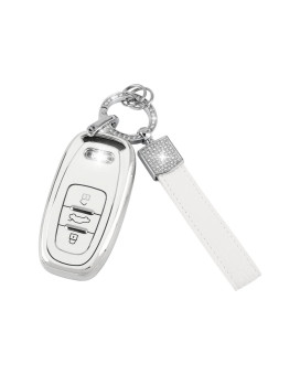 Uhonsn For Audi Key Fob Cover Keys Shells Case Full Covers Protector Keychain Soft Tpu Keycover Compatible With Audi A6 Q5 A4 A5 A7 A8 Rs7 Rs5 R8 S4 S5 S7 S6 Sq5