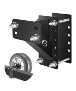 Spare Tire Carrier,Gadfish Spare Tire Mount Boat Trailer Carrier Bracket,Heavy Duty Lock Holder,Fits 4 5 6 Lugs Trailer Wheels On 4, 45, 475, 5 And 55 Bolt Patterns,Holds Up To 150 Lbs