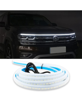 60 Inch 70 Inch Car Led Strip Lights For Hood,Guide Decorative Light Bar 12V Car Engine Cover Flexible Exterior Lights For Cars (70Inch)