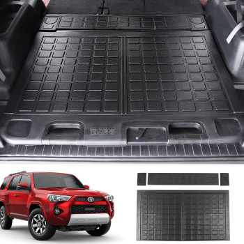 Powoq Fit 2010-2023 Toyota 4Runner Cargo Liner Car Trunk Mat Tpe Trunk Mat For 2010-2023 Toyota 4Runner Accessories 5-Seater Models-No 3Rd Seat(Rear Trunk Mat, Fit Wsliding Tray)