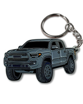 Four Wheel Beast Tacoma Keychain - Tacoma Accessories 2016-2022 Mods For Pro Sport Off Road Cool Key Chain Fob Cover 3Rd Gen Toy Truck (Magnetic Gray)