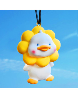 Swinging Duck Car Hanging Ornament, Car Mirror Hanging Accessories, Cute Car Decor Charm Pendant Rear View Mirror Accessories Car Interior Accessories, Small Gifts Officehome Decor