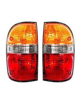 Rongxu Auto Tail Light Assemblies Compatible With 2001 2002 2003 2004 Toyota Tacoma Left Right 01 02 03 04 Tail Lights Lamp Replaces To 2800139 8156004060 8155004060, Included The Bulb And Harness