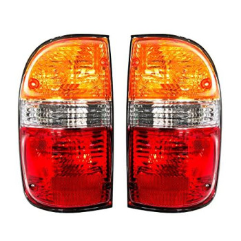 Rongxu Auto Tail Light Assemblies Compatible With 2001 2002 2003 2004 Toyota Tacoma Left Right 01 02 03 04 Tail Lights Lamp Replaces To 2800139 8156004060 8155004060, Included The Bulb And Harness