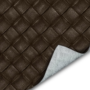 Vvivid Artifical Marine Leather Embossed Lattice Weave Vinyl (Brown, 10Ft X 54A)