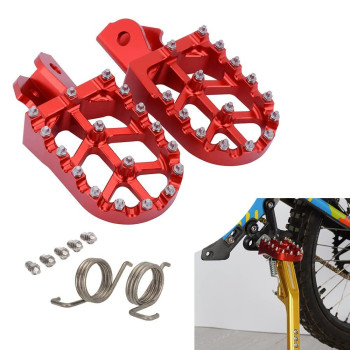 Jfg Racing Surron Foot Pegs With Springs,Cnc 7075 Sur Ron Foot Rest Pedal Footpegs For Electric Dirt Bike Surronsur Ron Xsur Ron Sx160X260 - Red