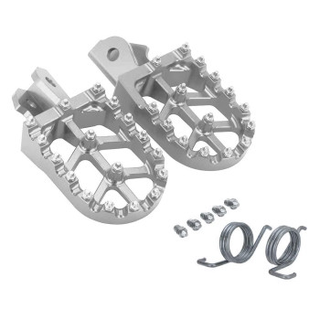 Jfg Racing Sur Ron Foot Pegs With Springs,Cnc 7075 Surron Foot Rest Pedal Footpegs For Electric Dirt Bike Surronsur Ron Xsur Ron Sx160X260 - Silver