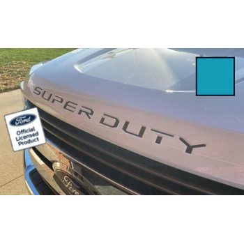 Decal Mods Hood Grille Decal Sticker (Thin) Letter Inserts Inlays For Ford F250 F350 F450 (2017-2022) Super Duty (Turquoiseteal) - Cteal