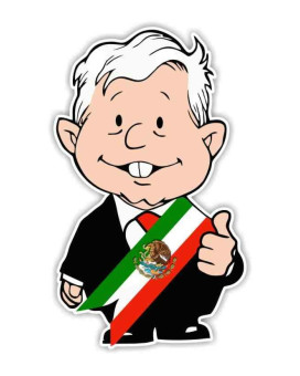 Amlo Lopez Obrador Amlito Presidente Precision Cut Decal (4H X 24W)