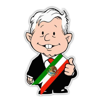 Amlo Lopez Obrador Amlito Presidente Precision Cut Decal (4H X 24W)