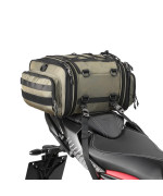 Rhinowalk Motorcycle Travel Luggage, Expandable Motorcycle Tail Bag 26L,Waterproof All Weathertrunkrack Bag With Sissy Bar Straps-Green