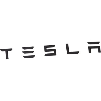 Compatible For Tesla Model 3Sxy Tailgate Insert Letters Rear Emblems, Tesla Logo 3M Adhesive Backing (Fit Black)