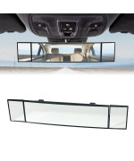 Rear View Mirror,Universal Panoramic Rear View Mirror,Wide Angle Car Rear View Mirror,Reduced Blind Spot For Accident Prevention, H Large Hd Tri-Fold Angel Mirror For Car, Suv, Vans, And Truck
