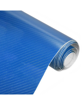 Lypumso 6D Carbon Fibre Vinyl Wrap, Self Adhesive Film, Waterproof Wrap Roll Without Bubble, Adapted To The Appearance And The Interior Of Motorcycles, Computers, Cars (Blue, 30Cm X 150Cm)