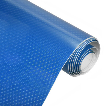 Lypumso 6D Carbon Fibre Vinyl Wrap, Self Adhesive Film, Waterproof Wrap Roll Without Bubble, Adapted To The Appearance And The Interior Of Motorcycles, Computers, Cars (Blue, 30Cm X 150Cm)