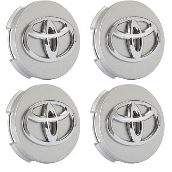 Oem Genuine 4Pcs 62Mm Slive Wheel Center Cap Cover