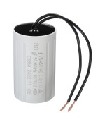 Patikil Cbb60 30Uf Running Capacitor, Ac 450V 2 Wires 5060Hz Cylinder 70X42Mm For Water Pumps, Washing Machines Motor Start