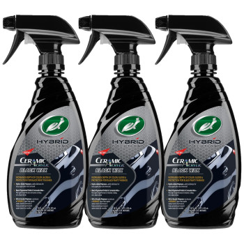 Turtle Wax 53893 Hybrid Solutions Ceramic Acrylic Black Spray Wax Formulated For Black Car Paint, Fills Scratches And Swirl Marks, Provides Water Repellency, Protection And Shine, 16 Oz (Pack Of 3)