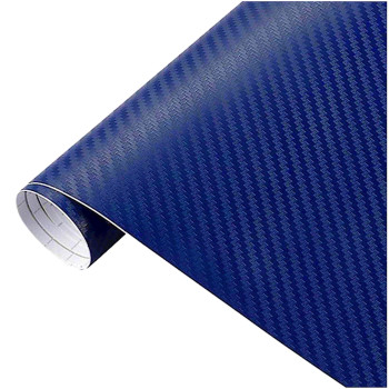 Lypumso 3D Blue Carbon Fiber Vinyl Wrap, Car Wrap Film Roll With Air-Release Technology For Diy Use, Car Auto Decal Exterior And Interior Wrapping Film, Vehicle Self Adhesive Sticker(1Ft X 5Ft)