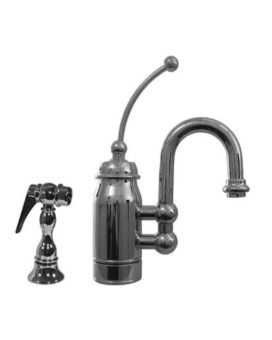 Baby Horizon Single Handle Entertainment/Prep Faucet With Curved Extended Stick Handle And Curved Swivel Spout