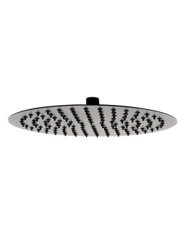 Matte Black Stainless Steel 12 Round Ultra-Thin Rain Shower Head