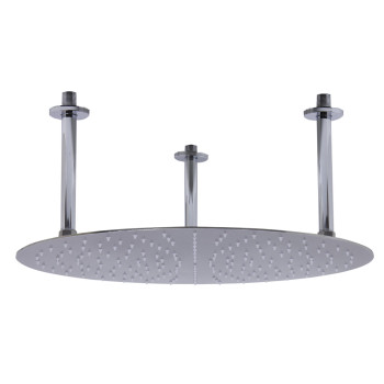 Alfi Brand Rain20R-Bss 20 Round Brushed Solid Stainless Steel Ultra Thin Rain Shower Head