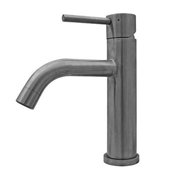 Waterhaus Lead-Free Solid Stainless Steel Single Lever Elevated Lavatory Faucet